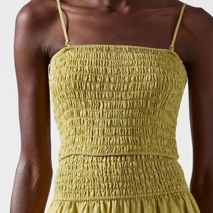 ATM Anthony Thomas Melillo Linen Smocked Tube Top